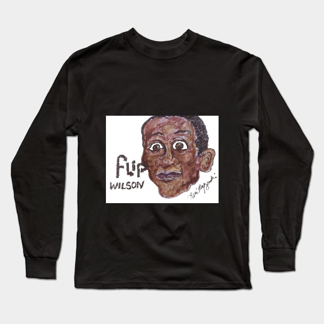 Flip Wilson Long Sleeve T-Shirt by TheArtQueenOfMichigan 